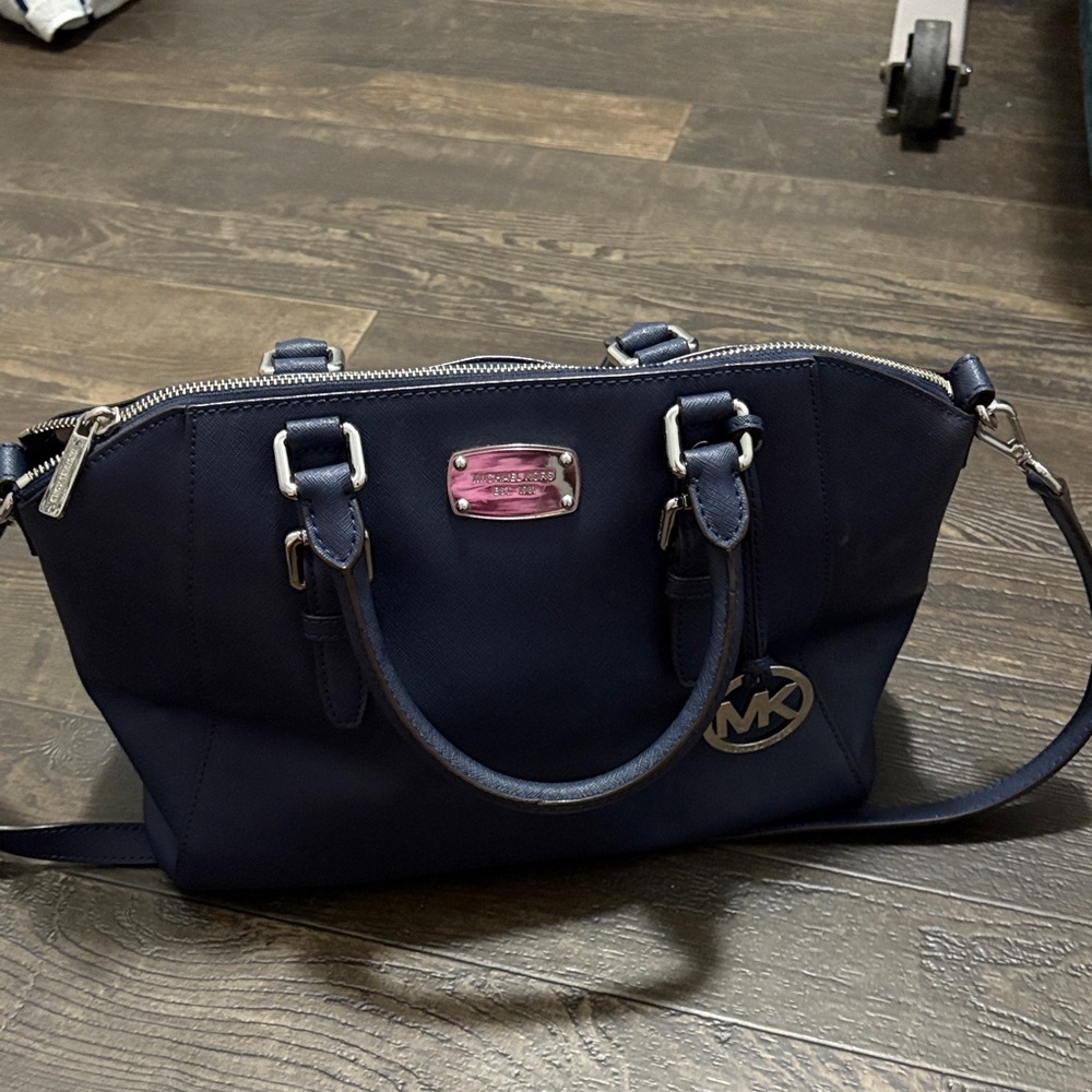 Michael Kors Dark Blue Satchel Bag